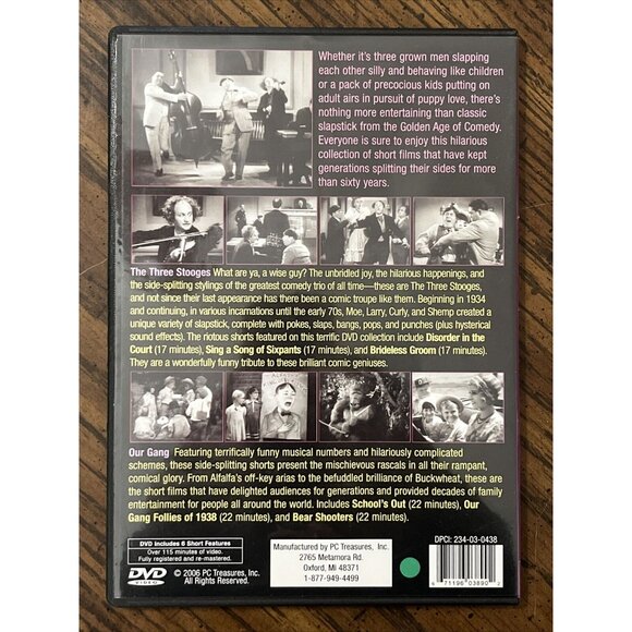 Three Stooges DVD Lot of 4 Collection Vol 1 & 2 (NEW) , Features, Cartoons - Picture 6 of 11